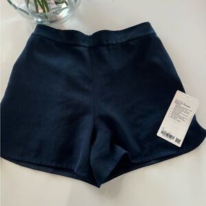 Lululemon Navy Flat Front Relaxed Short